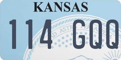 KS license plate 114GQQ