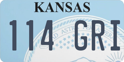 KS license plate 114GRI