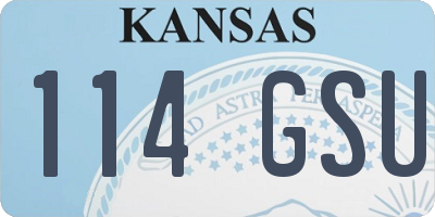 KS license plate 114GSU