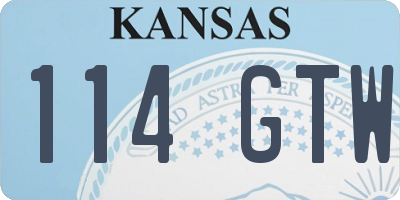KS license plate 114GTW