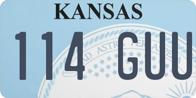 KS license plate 114GUU