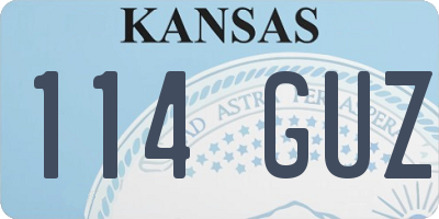 KS license plate 114GUZ