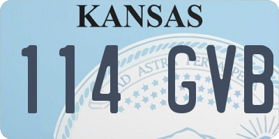 KS license plate 114GVB