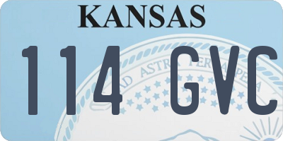 KS license plate 114GVC