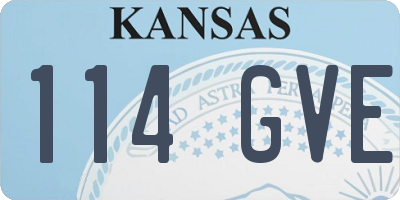 KS license plate 114GVE