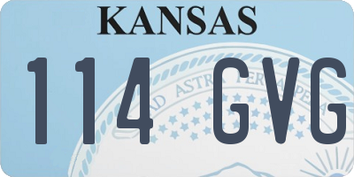 KS license plate 114GVG
