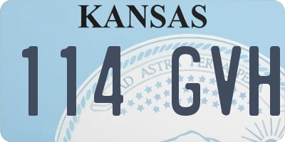 KS license plate 114GVH