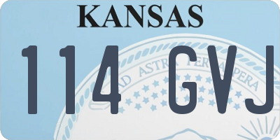 KS license plate 114GVJ