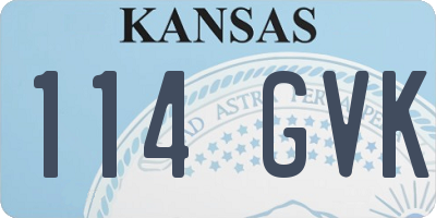 KS license plate 114GVK