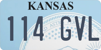KS license plate 114GVL