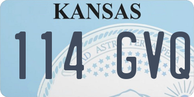 KS license plate 114GVQ