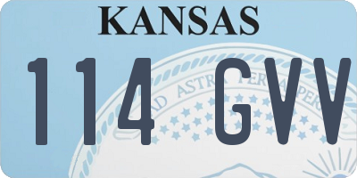 KS license plate 114GVV