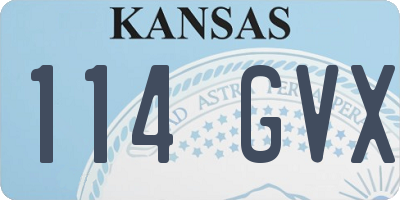 KS license plate 114GVX