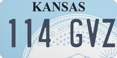 KS license plate 114GVZ