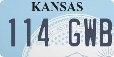 KS license plate 114GWB