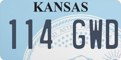 KS license plate 114GWD