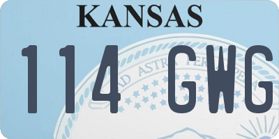 KS license plate 114GWG