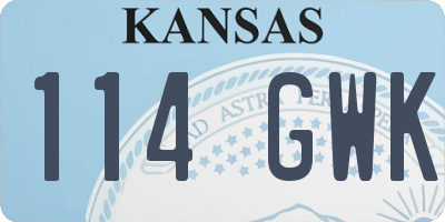 KS license plate 114GWK