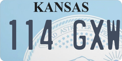 KS license plate 114GXW