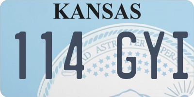 KS license plate 114GYI