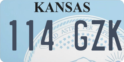 KS license plate 114GZK
