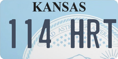 KS license plate 114HRT