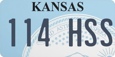 KS license plate 114HSS