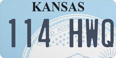 KS license plate 114HWQ