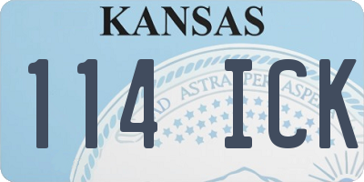 KS license plate 114ICK