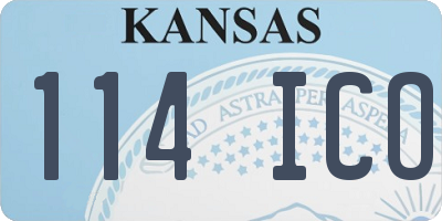KS license plate 114ICO