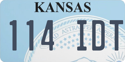 KS license plate 114IDT