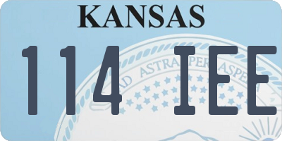 KS license plate 114IEE