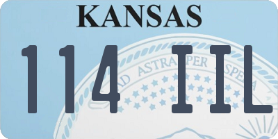 KS license plate 114IIL