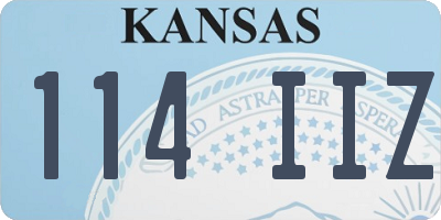 KS license plate 114IIZ