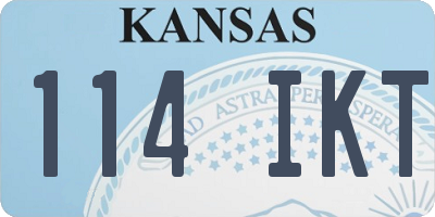 KS license plate 114IKT