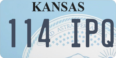 KS license plate 114IPQ