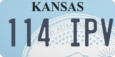 KS license plate 114IPV