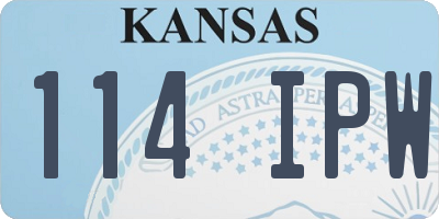 KS license plate 114IPW