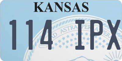 KS license plate 114IPX