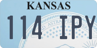 KS license plate 114IPY