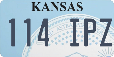 KS license plate 114IPZ