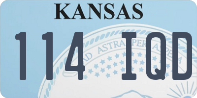 KS license plate 114IQD