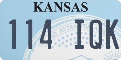 KS license plate 114IQK