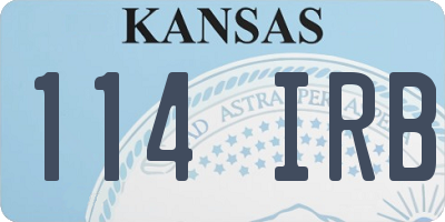 KS license plate 114IRB