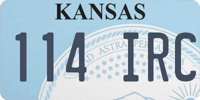 KS license plate 114IRC