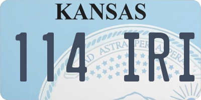 KS license plate 114IRI