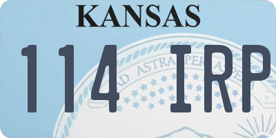 KS license plate 114IRP