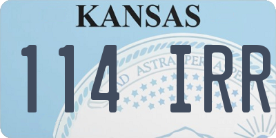 KS license plate 114IRR