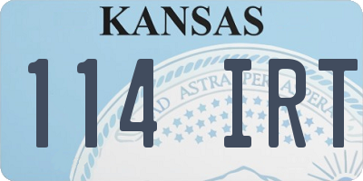 KS license plate 114IRT