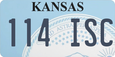 KS license plate 114ISC